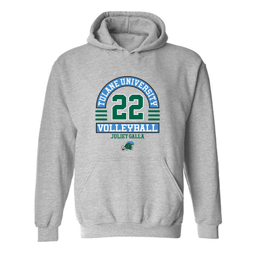 Tulane - NCAA Women's Volleyball : Juliet Galla - Classic Fashion Shersey Hooded Sweatshirt-0