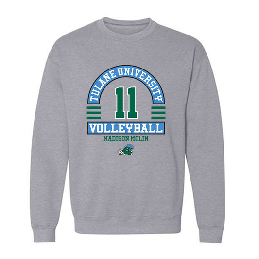 Tulane - NCAA Women's Volleyball : Madison McLin - Classic Fashion Shersey Crewneck Sweatshirt-0