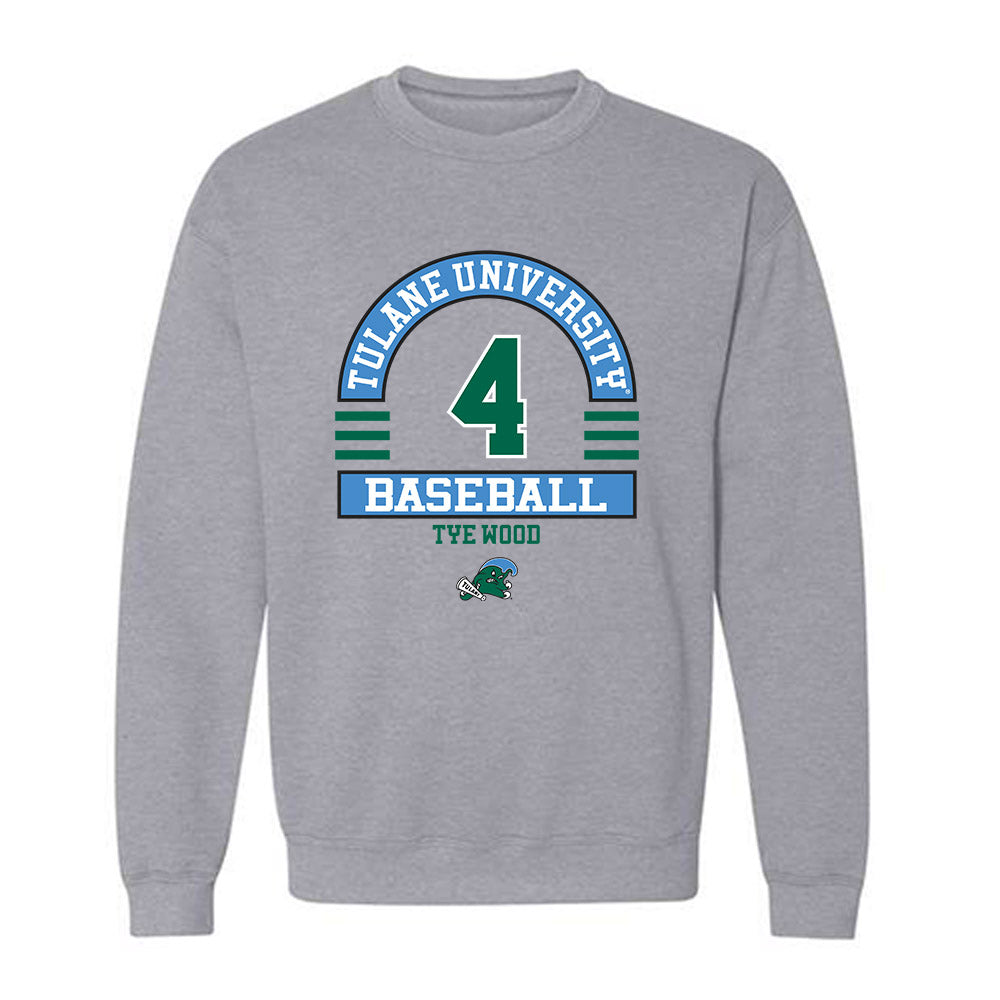Tulane - NCAA Baseball : Tye Wood - Classic Fashion Shersey Crewneck Sweatshirt-0
