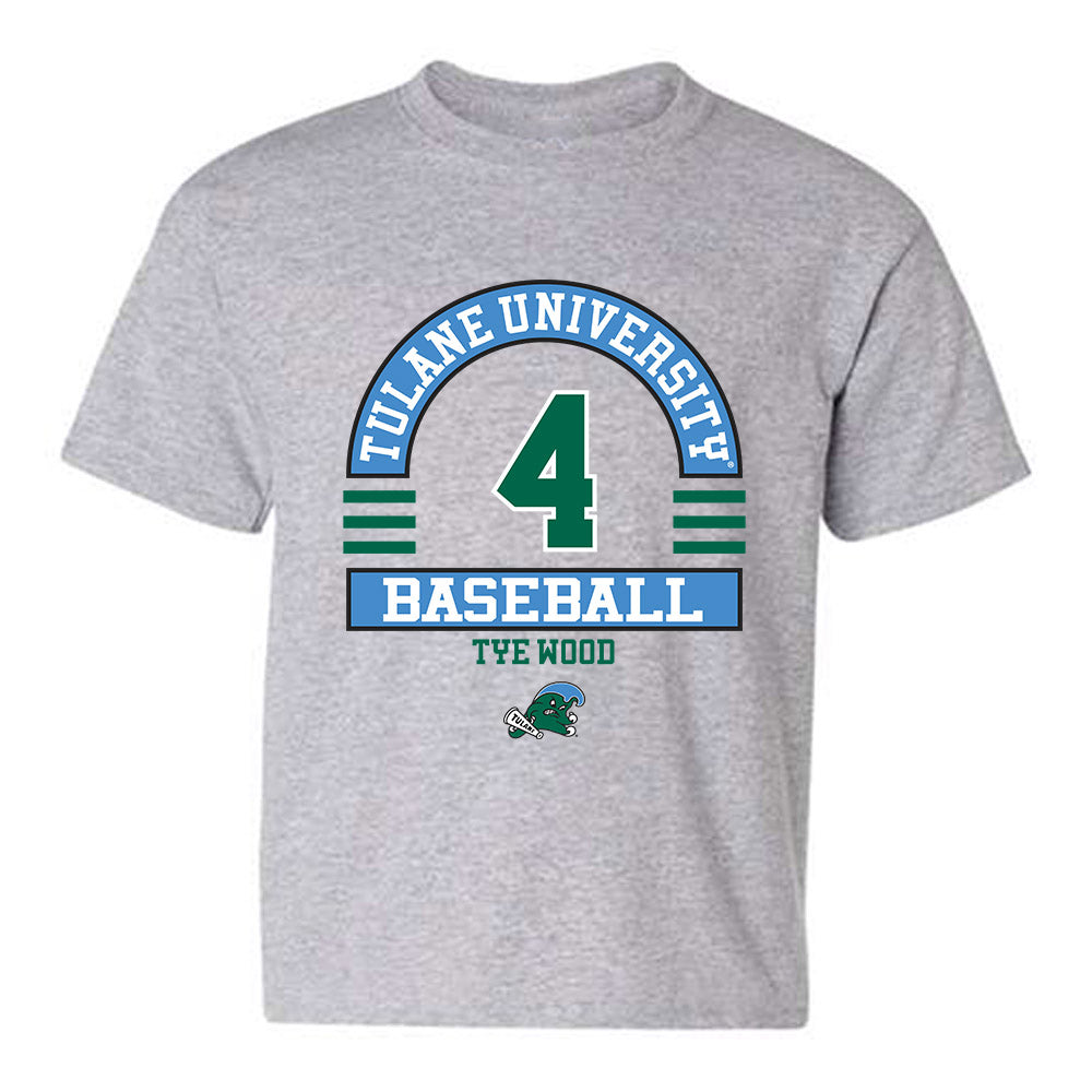 Tulane - NCAA Baseball : Tye Wood - Classic Fashion Shersey Youth T-Shirt-0