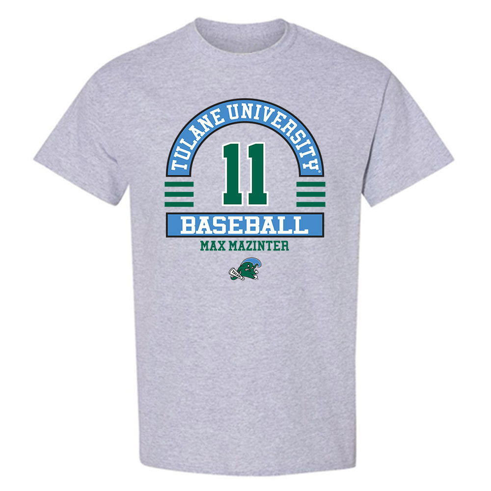 Tulane - NCAA Baseball : Max Mazinter - Classic Fashion Shersey T-Shirt-0