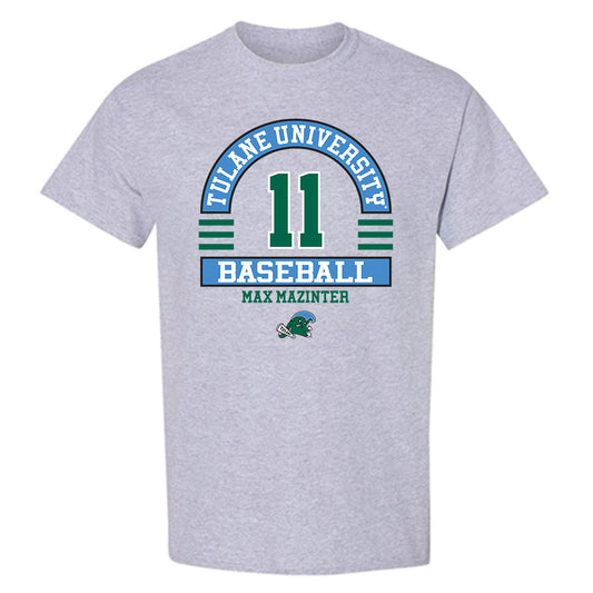 Tulane - NCAA Baseball : Max Mazinter - Classic Fashion Shersey T-Shirt-0