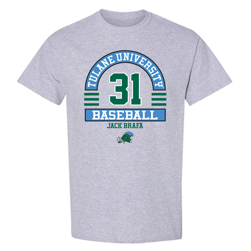 Tulane - NCAA Baseball : Jack Brafa - Classic Fashion Shersey T-Shirt-0
