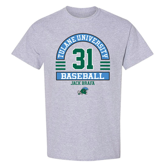 Tulane - NCAA Baseball : Jack Brafa - Classic Fashion Shersey T-Shirt-0