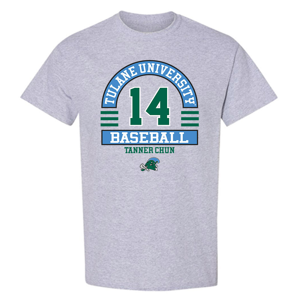 Tulane - NCAA Baseball : Tanner Chun - Classic Fashion Shersey T-Shirt-0