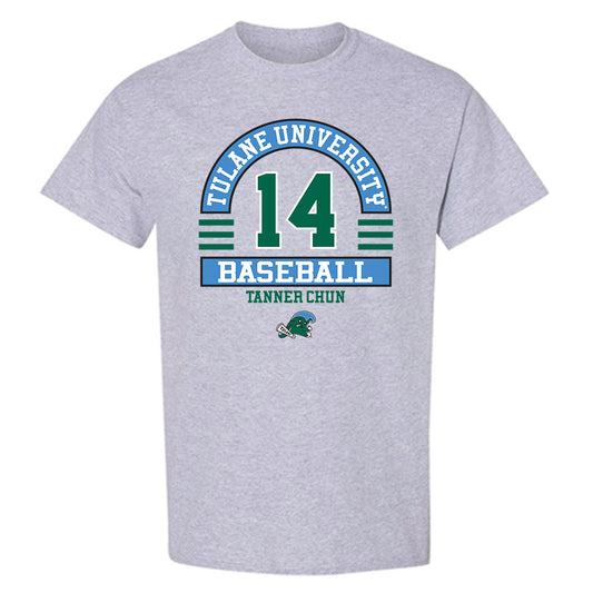 Tulane - NCAA Baseball : Tanner Chun - Classic Fashion Shersey T-Shirt-0
