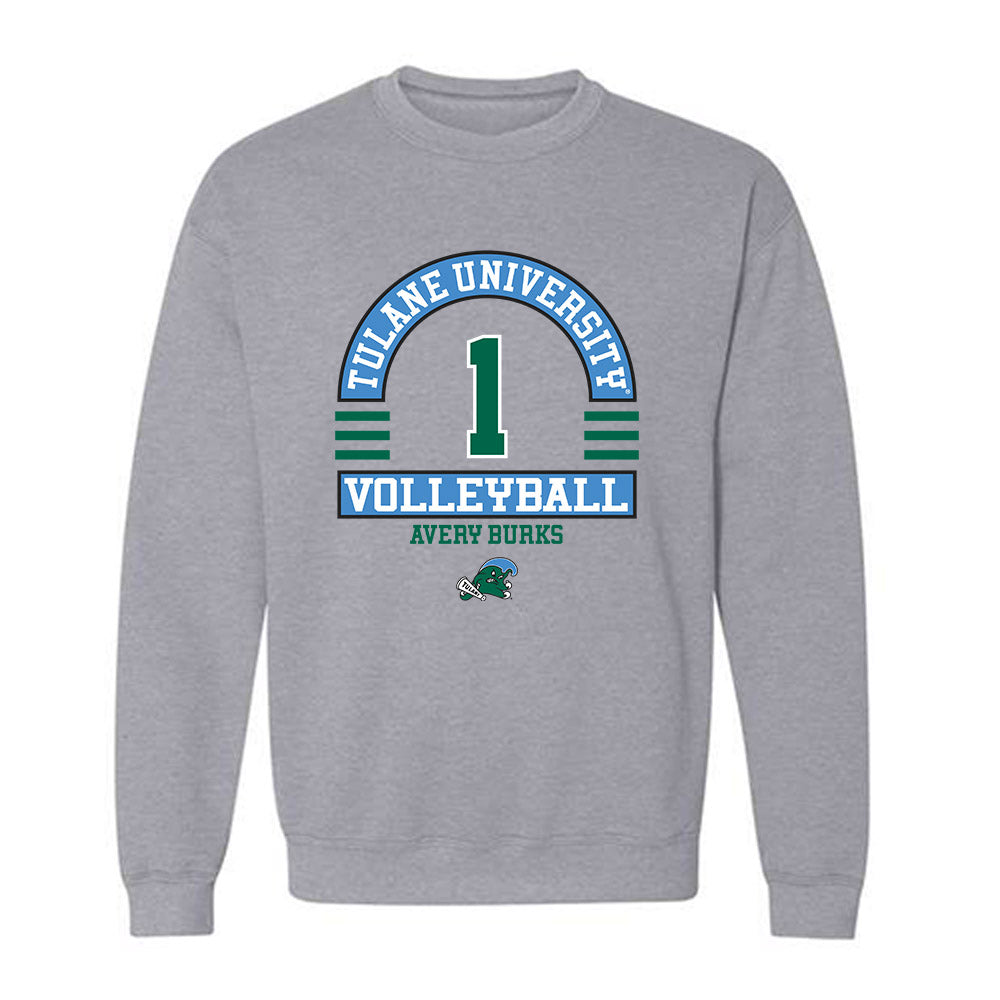 Tulane - NCAA Women's Volleyball : Avery Burks - Classic Fashion Shersey Crewneck Sweatshirt-0