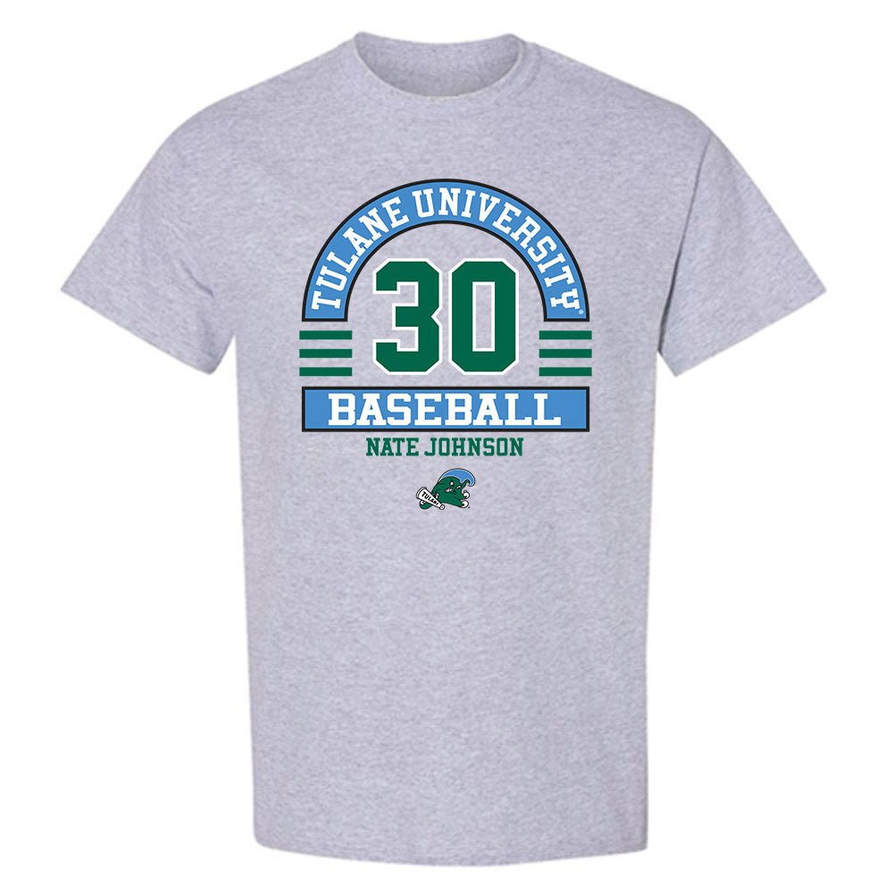 Tulane - NCAA Baseball : Nate Johnson - Classic Fashion Shersey T-Shirt-0