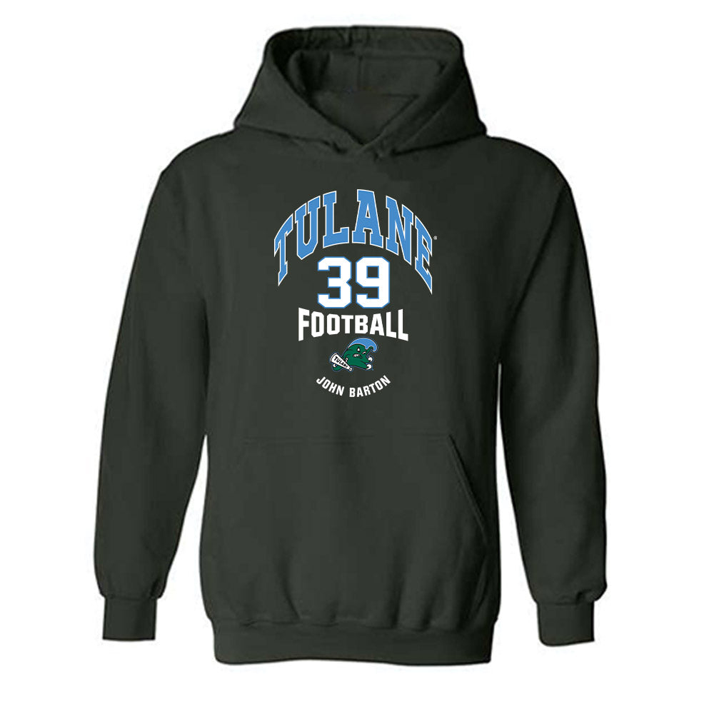 Tulane - NCAA Football : John Barton - Classic Fashion Shersey Hooded Sweatshirt-0