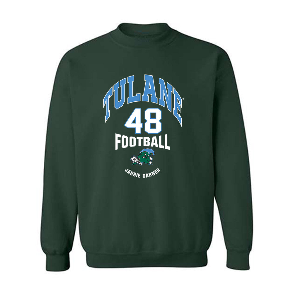 Tulane - NCAA Football : Jahrie Garner - Classic Fashion Shersey Crewneck Sweatshirt-0