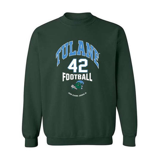 Tulane - NCAA Football : Jean Claude Joseph III - Classic Fashion Shersey Crewneck Sweatshirt-0