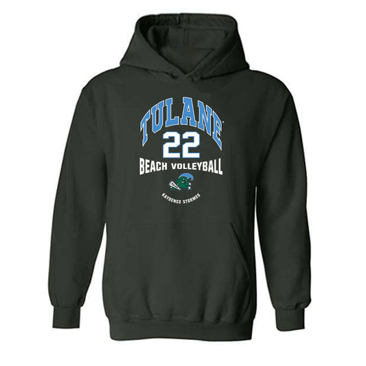 Tulane - NCAA Beach Volleyball : Kaydence Stormes - Classic Fashion Shersey Hooded Sweatshirt-0