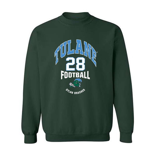 Tulane - NCAA Football : Dylan Brasher - Classic Fashion Shersey Crewneck Sweatshirt-0