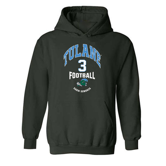 Tulane - NCAA Football : Kadin Semonza - Classic Fashion Shersey Hooded Sweatshirt-0