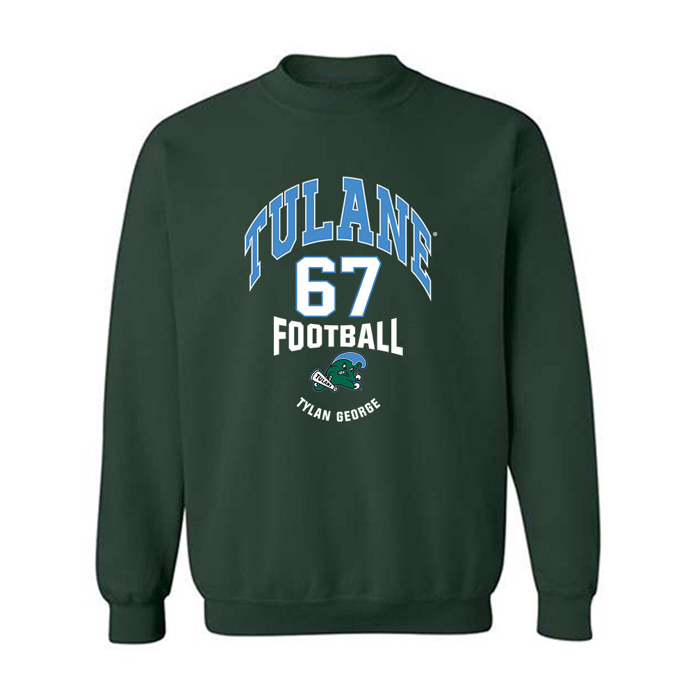 Tulane - NCAA Football : Tylan George - Classic Fashion Shersey Crewneck Sweatshirt-0