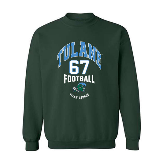 Tulane - NCAA Football : Tylan George - Classic Fashion Shersey Crewneck Sweatshirt-0