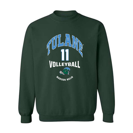 Tulane - NCAA Women's Volleyball : Madison McLin - Classic Fashion Shersey Crewneck Sweatshirt-0