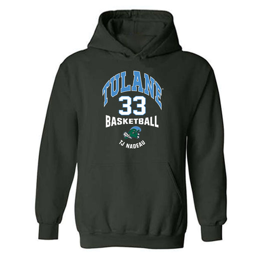 Tulane - NCAA Men's Basketball : Tj Nadeau - Classic Fashion Shersey Hooded Sweatshirt-0