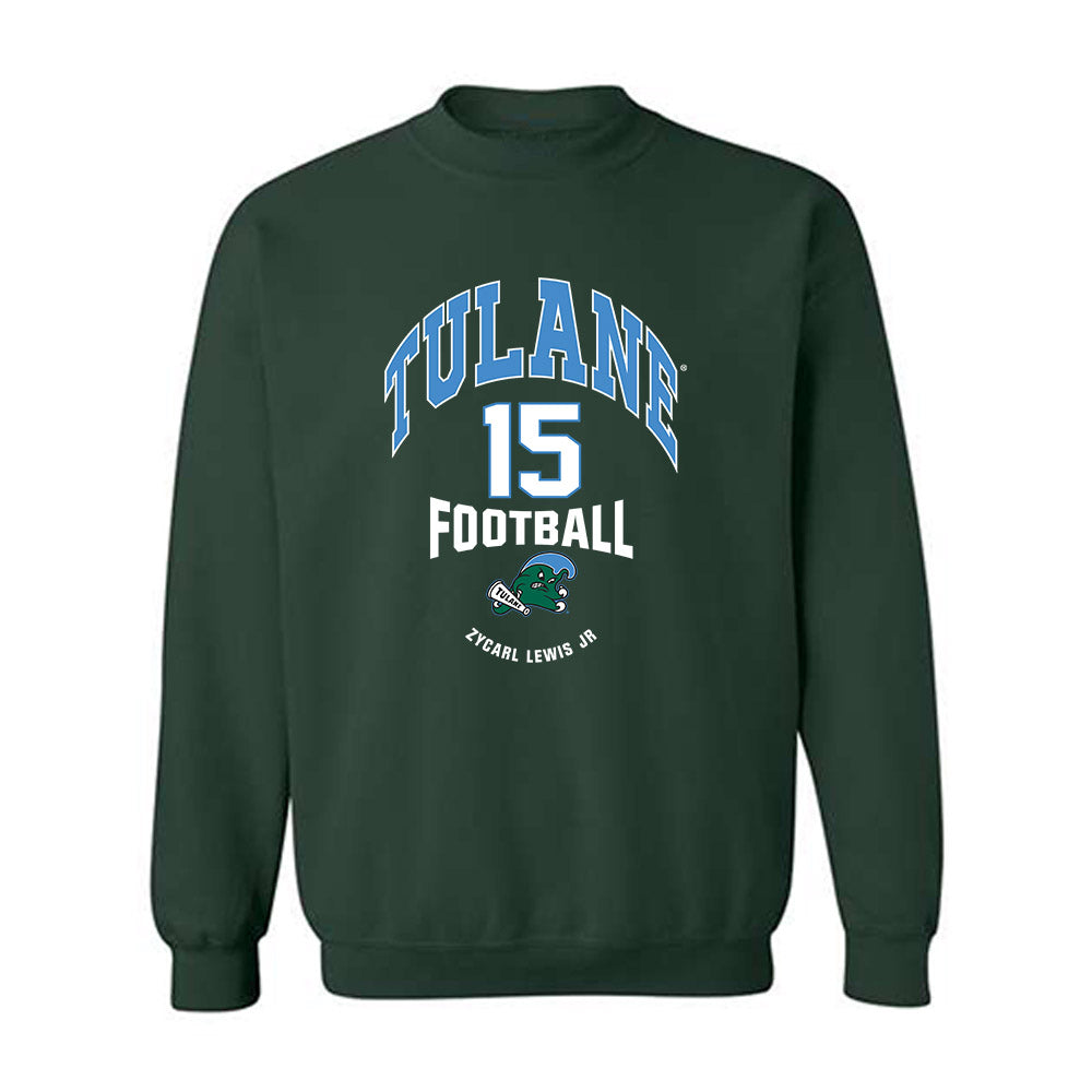 Tulane - NCAA Football : Zycarl Lewis Jr - Classic Fashion Shersey Crewneck Sweatshirt-0