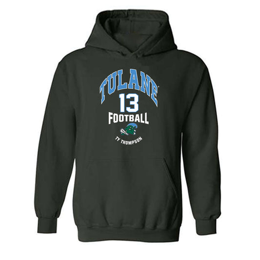 Tulane - NCAA Football : Ty Thompson - Classic Fashion Shersey Hooded Sweatshirt-0