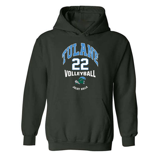 Tulane - NCAA Women's Volleyball : Juliet Galla - Classic Fashion Shersey Hooded Sweatshirt-0