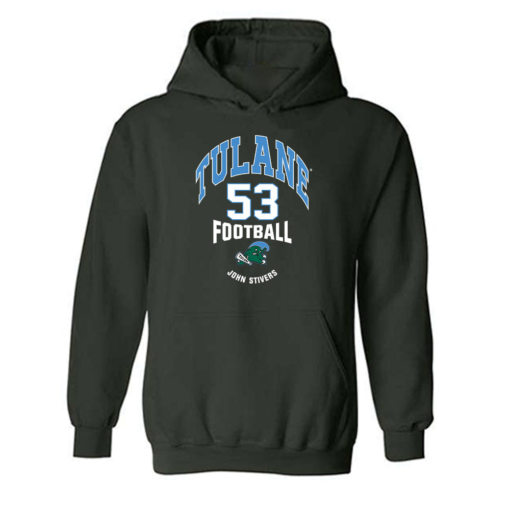 Tulane - NCAA Football : John Stivers - Classic Fashion Shersey Hooded Sweatshirt-0