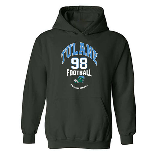 Tulane - NCAA Football : PaLanding Drammeh - Classic Fashion Shersey Hooded Sweatshirt-0