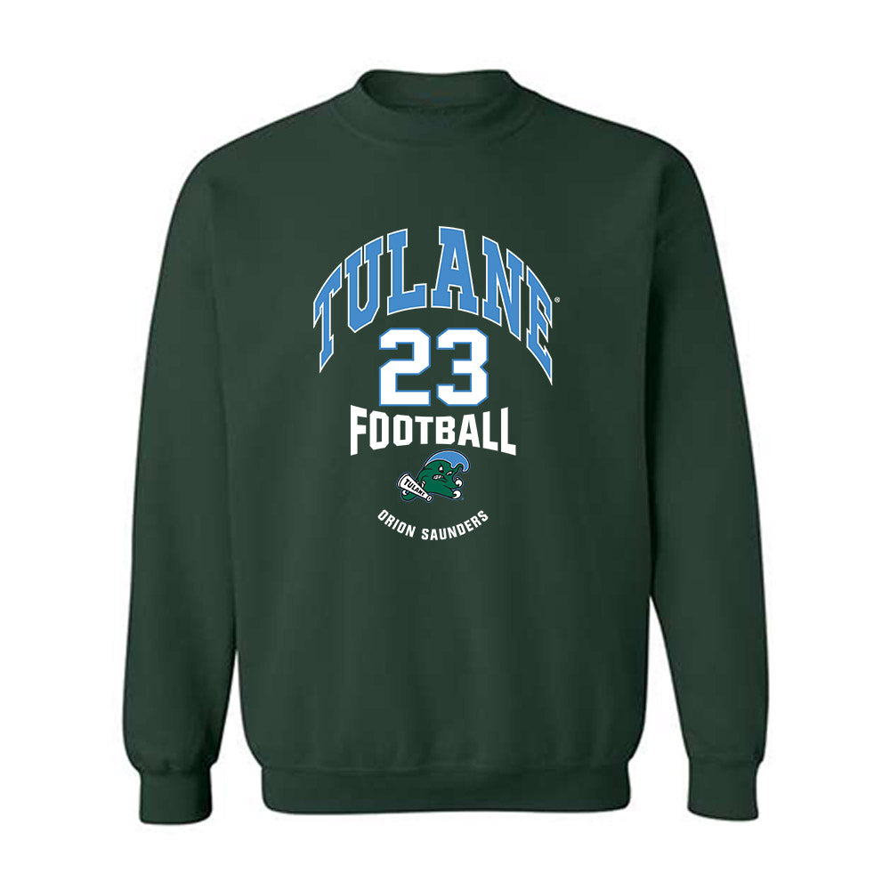Tulane - NCAA Football : Orion Saunders - Classic Fashion Shersey Crewneck Sweatshirt-0