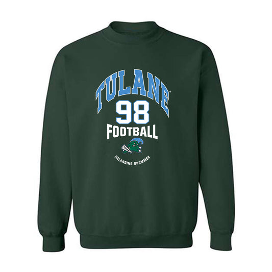 Tulane - NCAA Football : PaLanding Drammeh - Classic Fashion Shersey Crewneck Sweatshirt-0