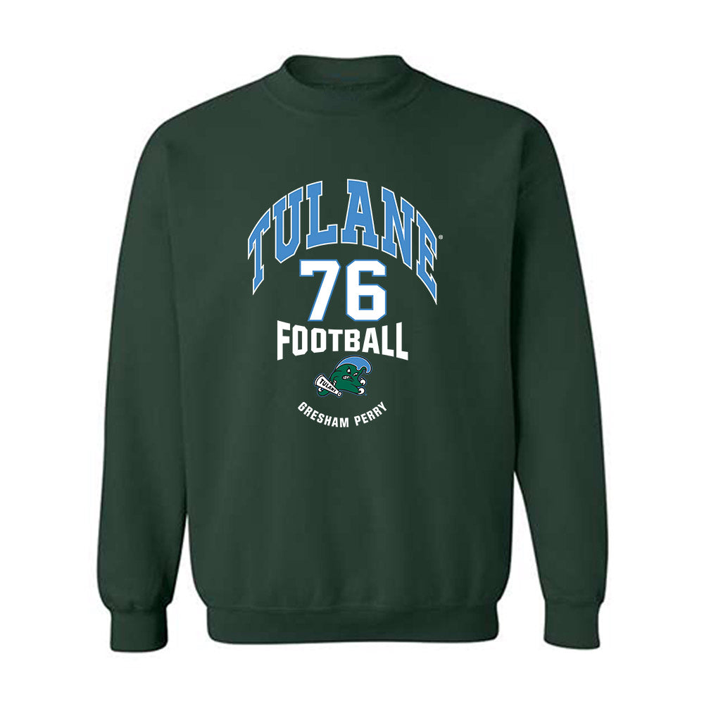 Tulane - NCAA Football : Gresham Perry - Classic Fashion Shersey Crewneck Sweatshirt-0