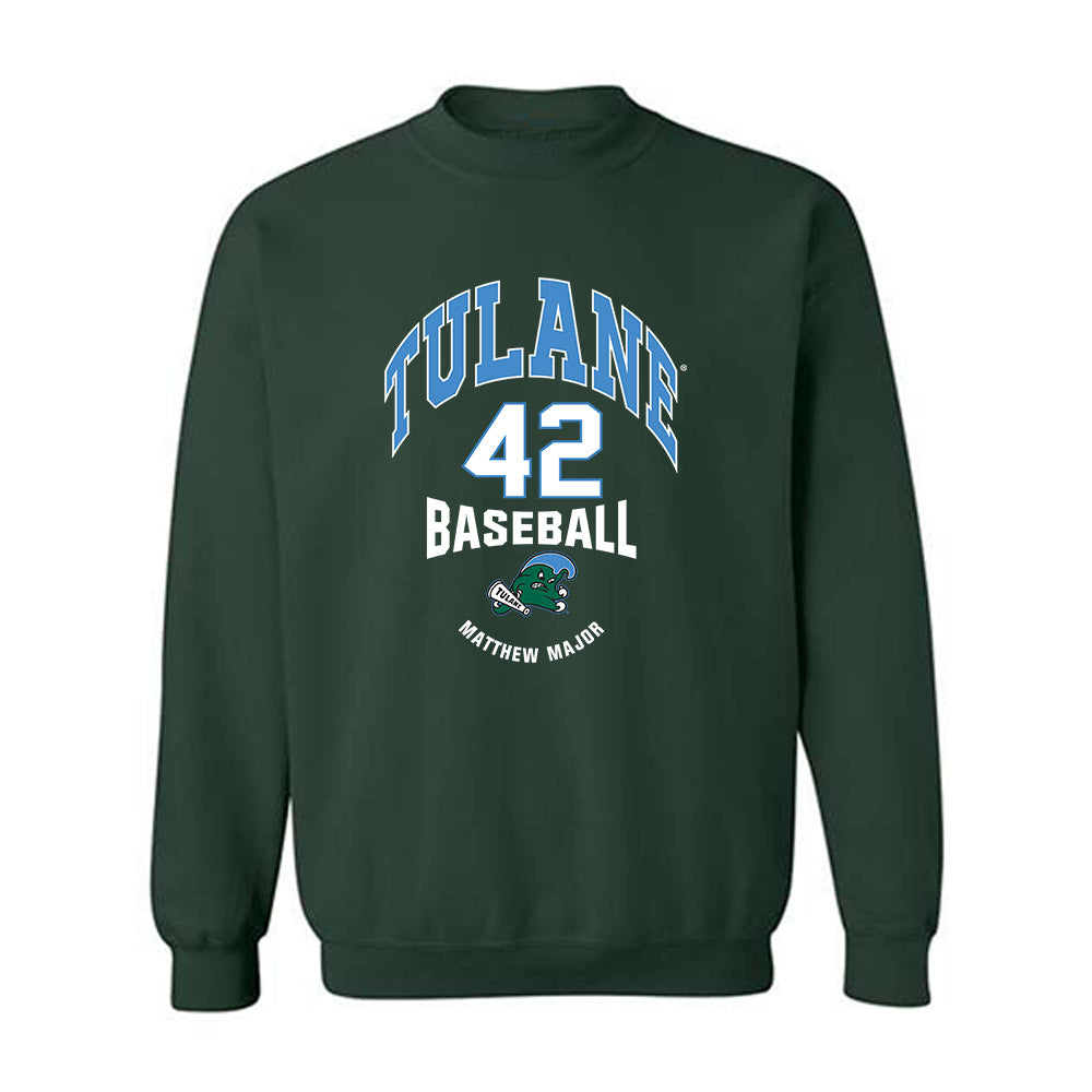 Tulane - NCAA Baseball : Matthew Major - Classic Fashion Shersey Crewneck Sweatshirt-0