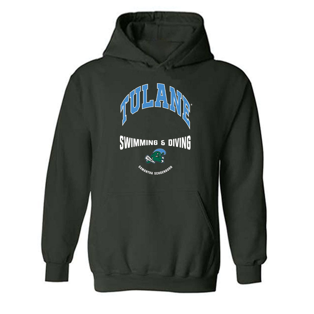 Tulane - NCAA Women's Swimming & Diving : Samantha Schoenborn - Classic Fashion Shersey Hooded Sweatshirt-0