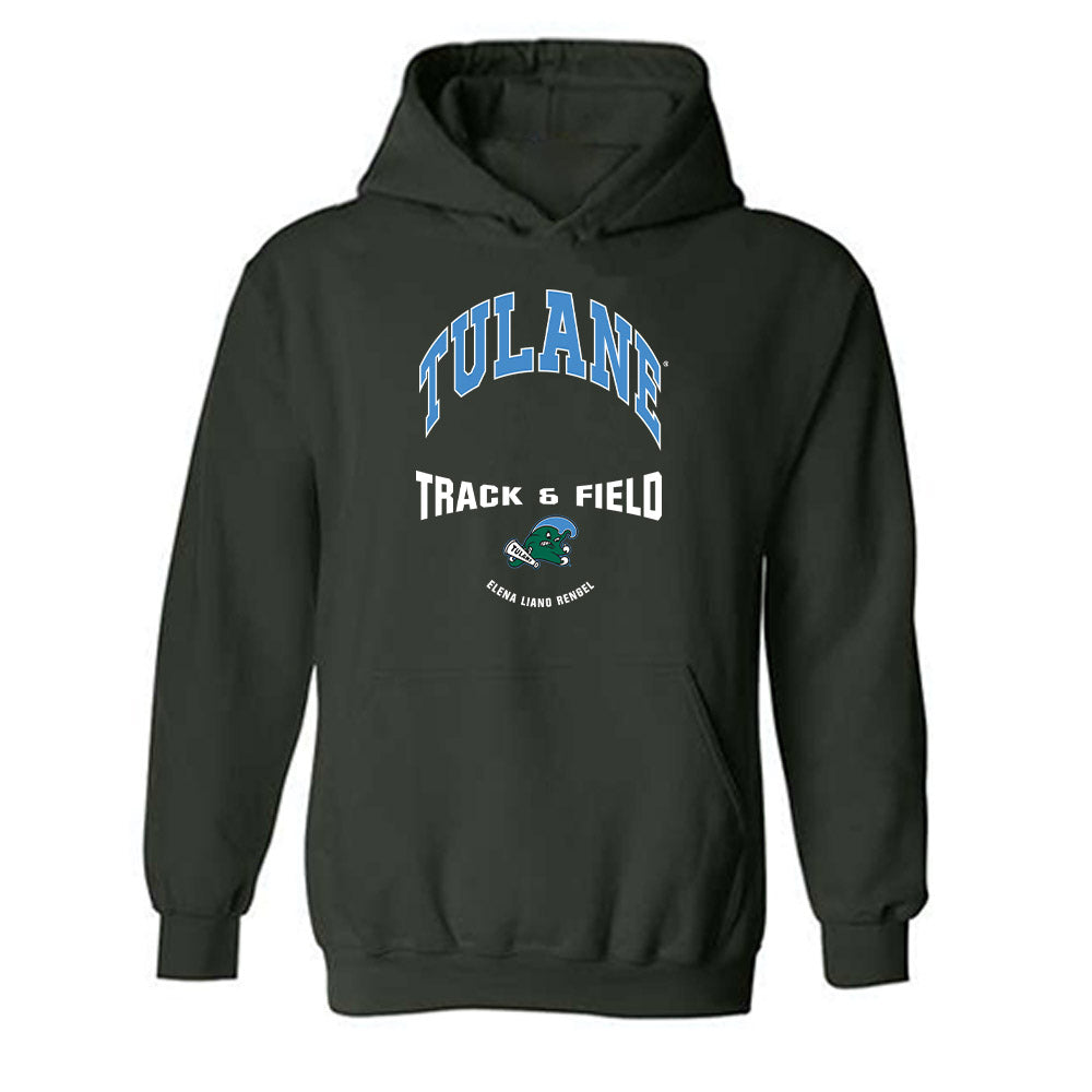 Tulane - NCAA Women's Track & Field : Elena Liano Rengel - Classic Fashion Shersey Hooded Sweatshirt-0