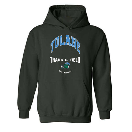 Tulane - NCAA Women's Track & Field : Elena Liano Rengel - Classic Fashion Shersey Hooded Sweatshirt-0