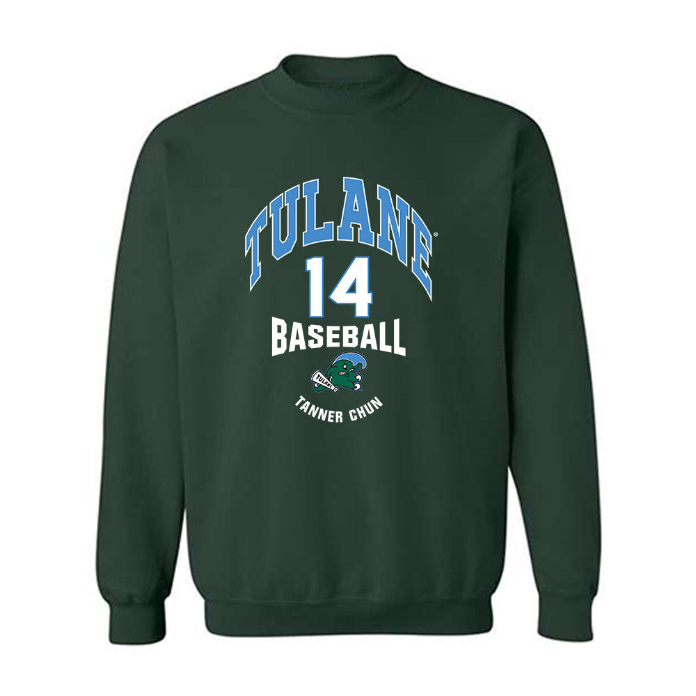 Tulane - NCAA Baseball : Tanner Chun - Classic Fashion Shersey Crewneck Sweatshirt-0