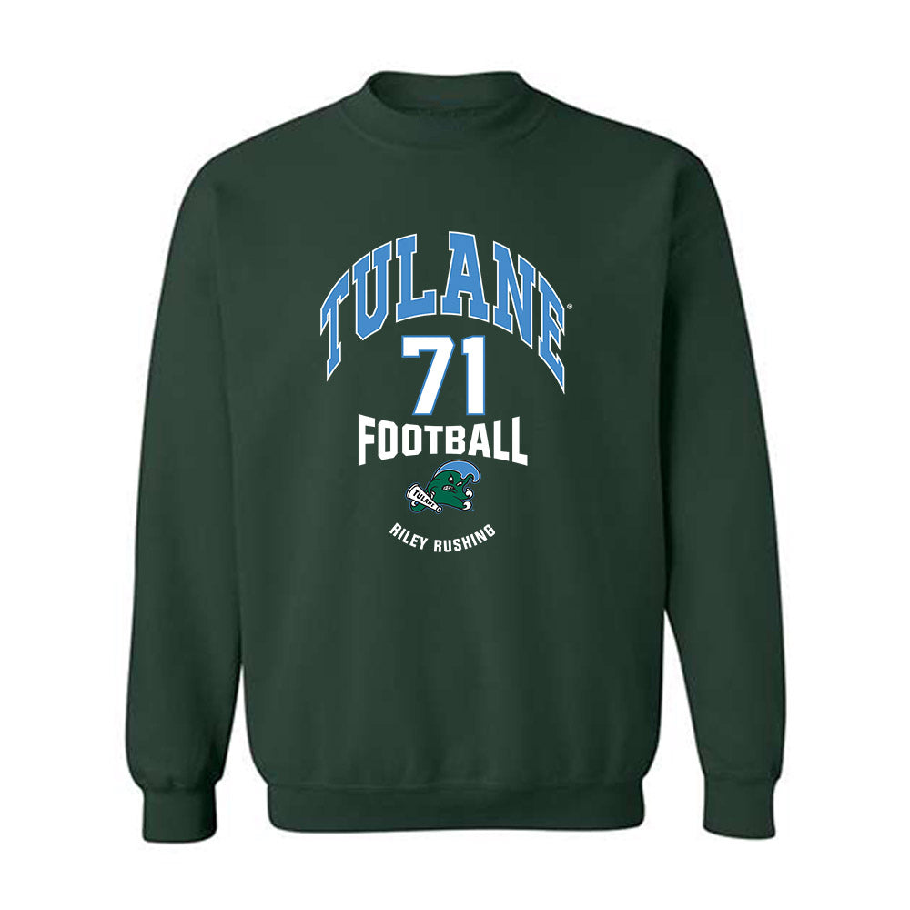Tulane - NCAA Football : Riley Rushing - Classic Fashion Shersey Crewneck Sweatshirt-0
