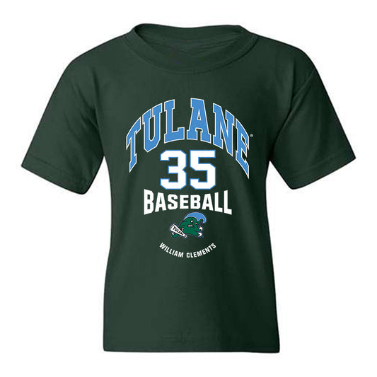 Tulane - NCAA Baseball : William Clements - Classic Fashion Shersey Youth T-Shirt-0