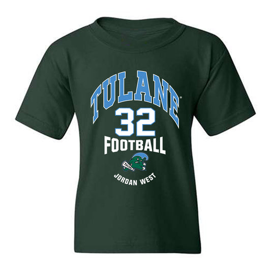 Tulane - NCAA Football : Jordan West - Classic Fashion Shersey Youth T-Shirt-0