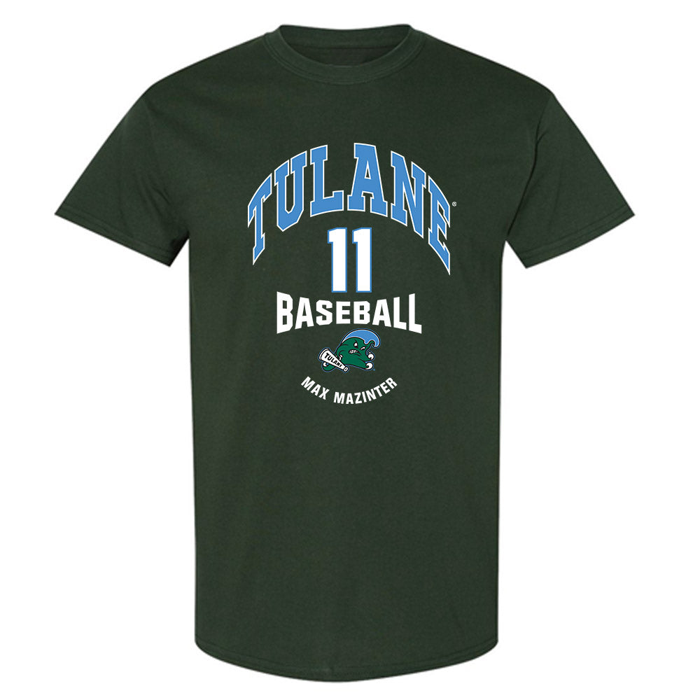 Tulane - NCAA Baseball : Max Mazinter - Classic Fashion Shersey T-Shirt-0