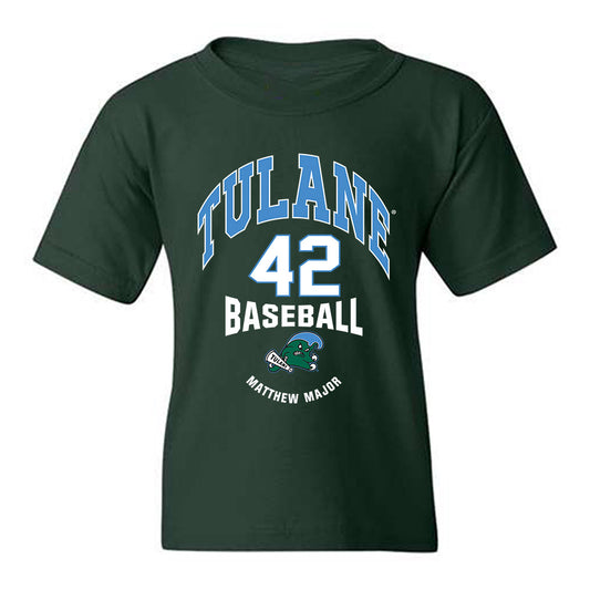 Tulane - NCAA Baseball : Matthew Major - Classic Fashion Shersey Youth T-Shirt-0