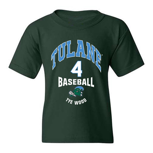Tulane - NCAA Baseball : Tye Wood - Classic Fashion Shersey Youth T-Shirt-0