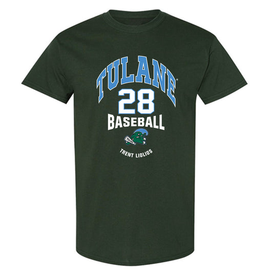 Tulane - NCAA Baseball : Trent Liolios - Classic Fashion Shersey T-Shirt-0