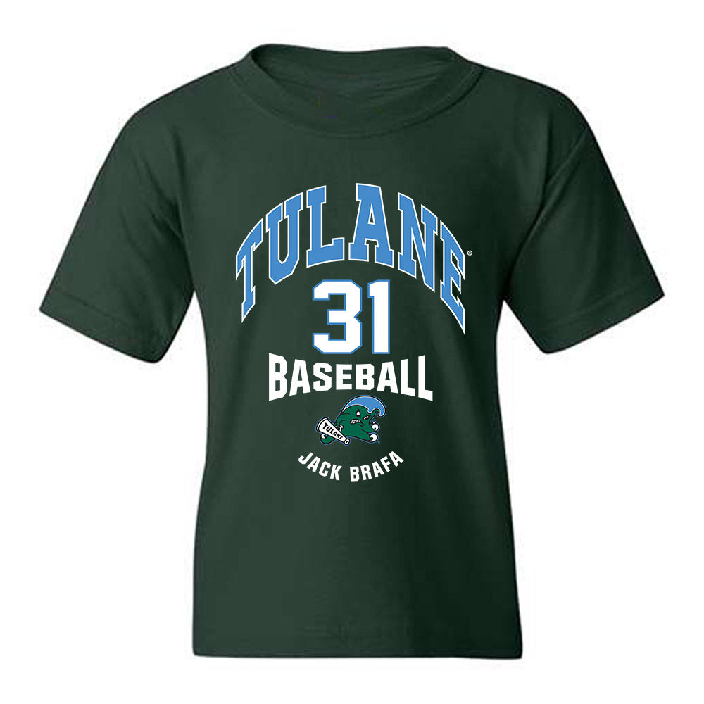 Tulane - NCAA Baseball : Jack Brafa - Classic Fashion Shersey Youth T-Shirt-0