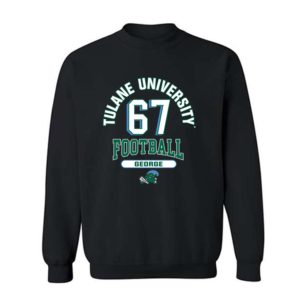 Tulane - NCAA Football : Tylan George - Classic Fashion Shersey Crewneck Sweatshirt-0