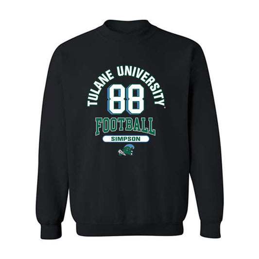 Tulane - NCAA Football : Colby Simpson - Classic Fashion Shersey Crewneck Sweatshirt-0