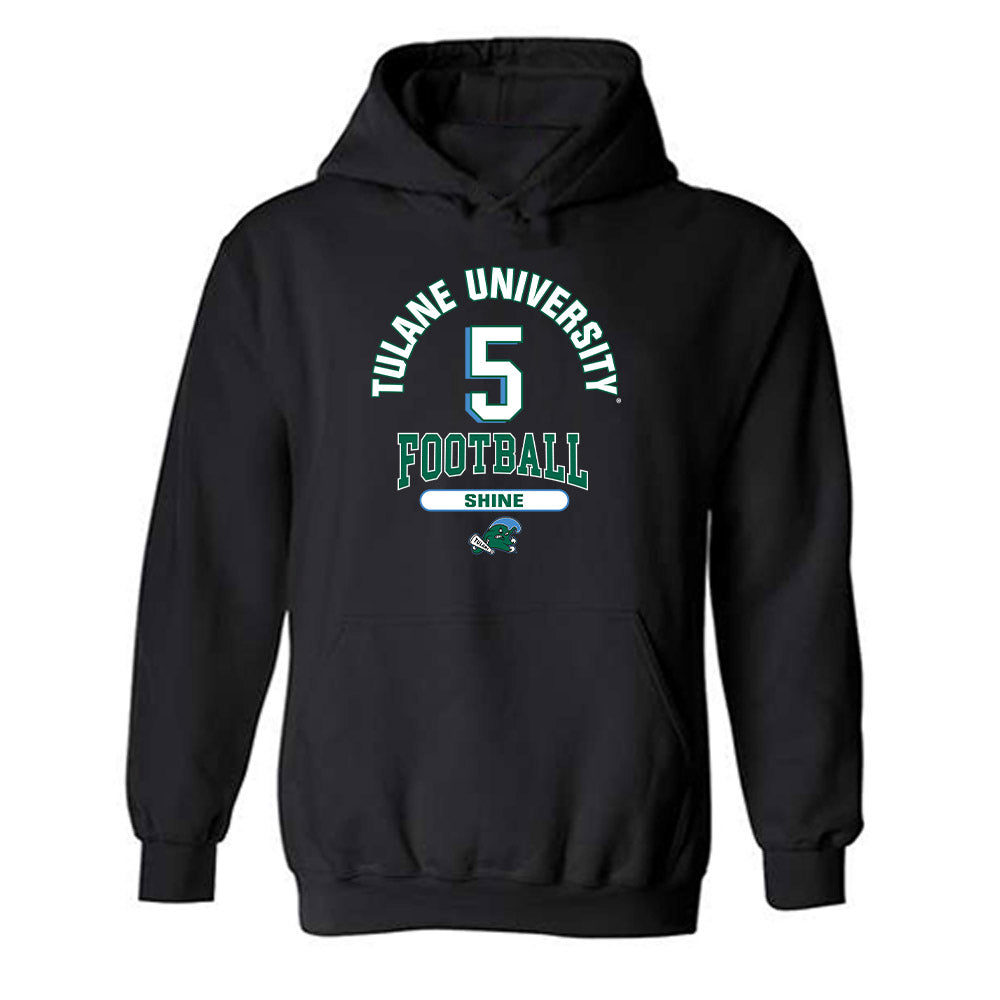 Tulane - NCAA Football : Ezaiah Shine - Classic Fashion Shersey Hooded Sweatshirt-0