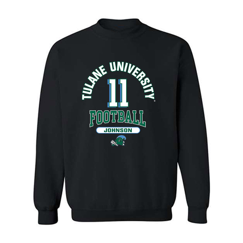 Tulane - NCAA Football : Trace Johnson - Classic Fashion Shersey Crewneck Sweatshirt-0