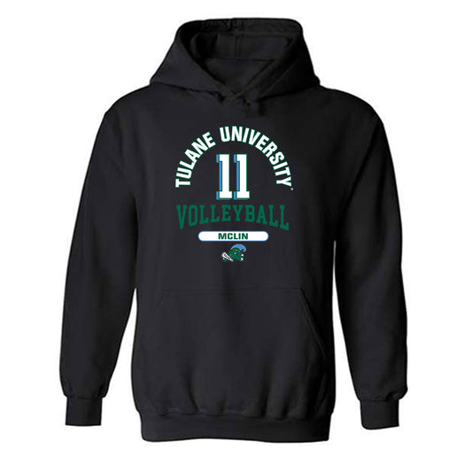 Tulane - NCAA Women's Volleyball : Madison McLin - Classic Fashion Shersey Hooded Sweatshirt-0