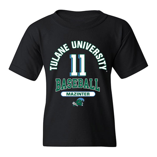 Tulane - NCAA Baseball : Max Mazinter - Classic Fashion Shersey Youth T-Shirt-0