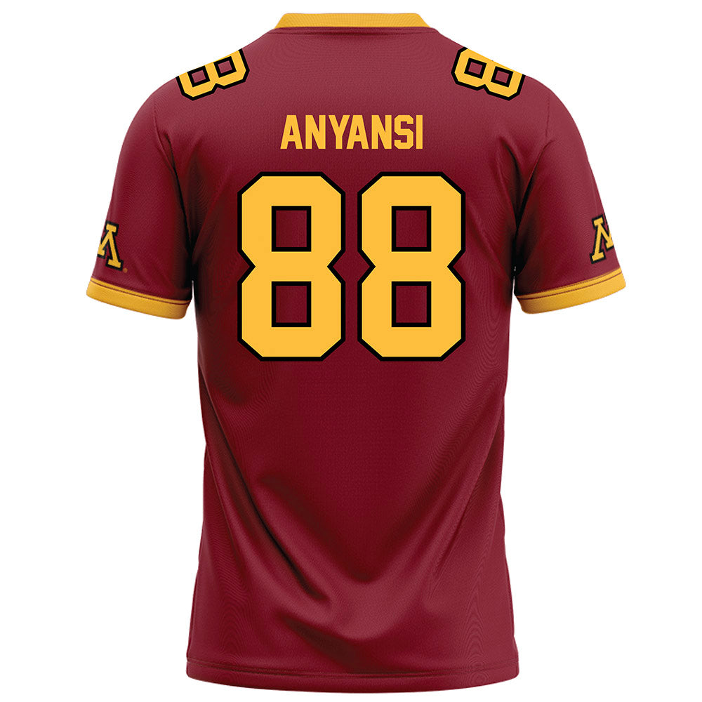 Minnesota - NCAA Football : Josiah Anyansi - Maroon Football Jersey-1